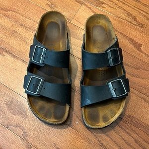 Black Birkenstock Arizona Slides